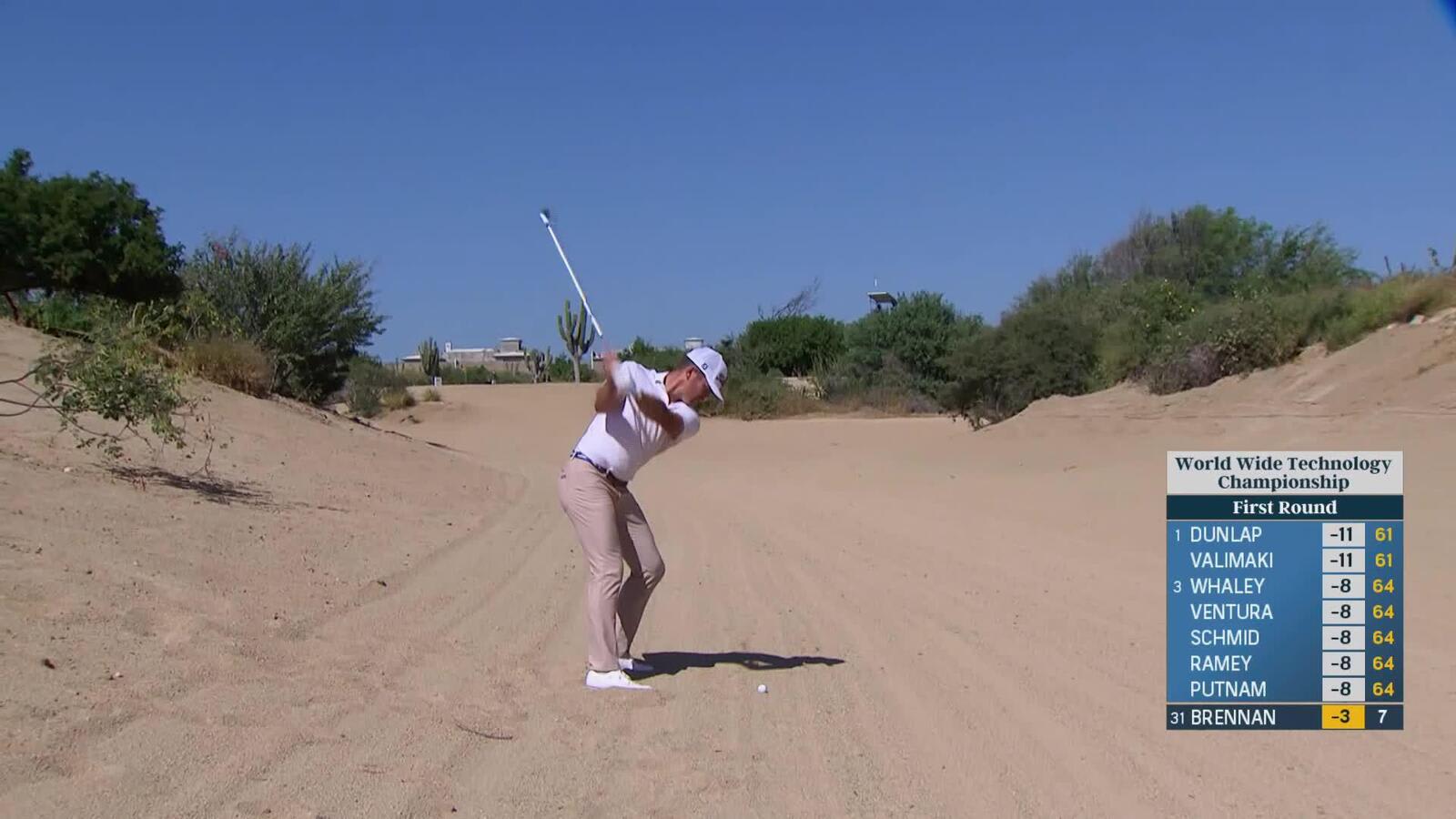 Michael Brennan makes birdie on No. 8 at World Wide Technology