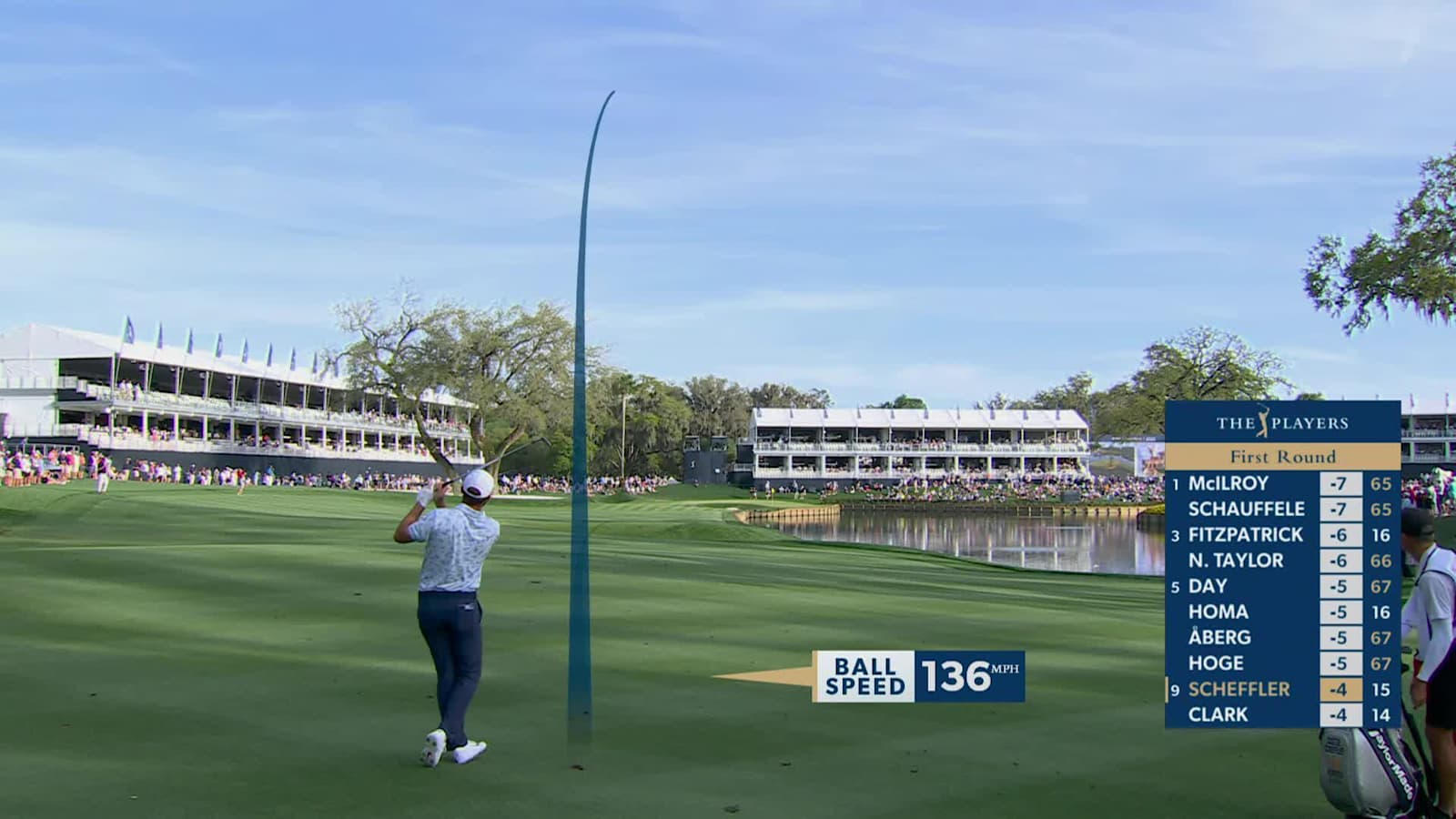 Scottie Scheffler makes birdie at THE PLAYERS
