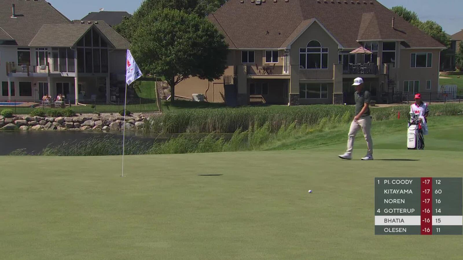 Akshay Bhatia makes birdie on No. 16 at 3M Open