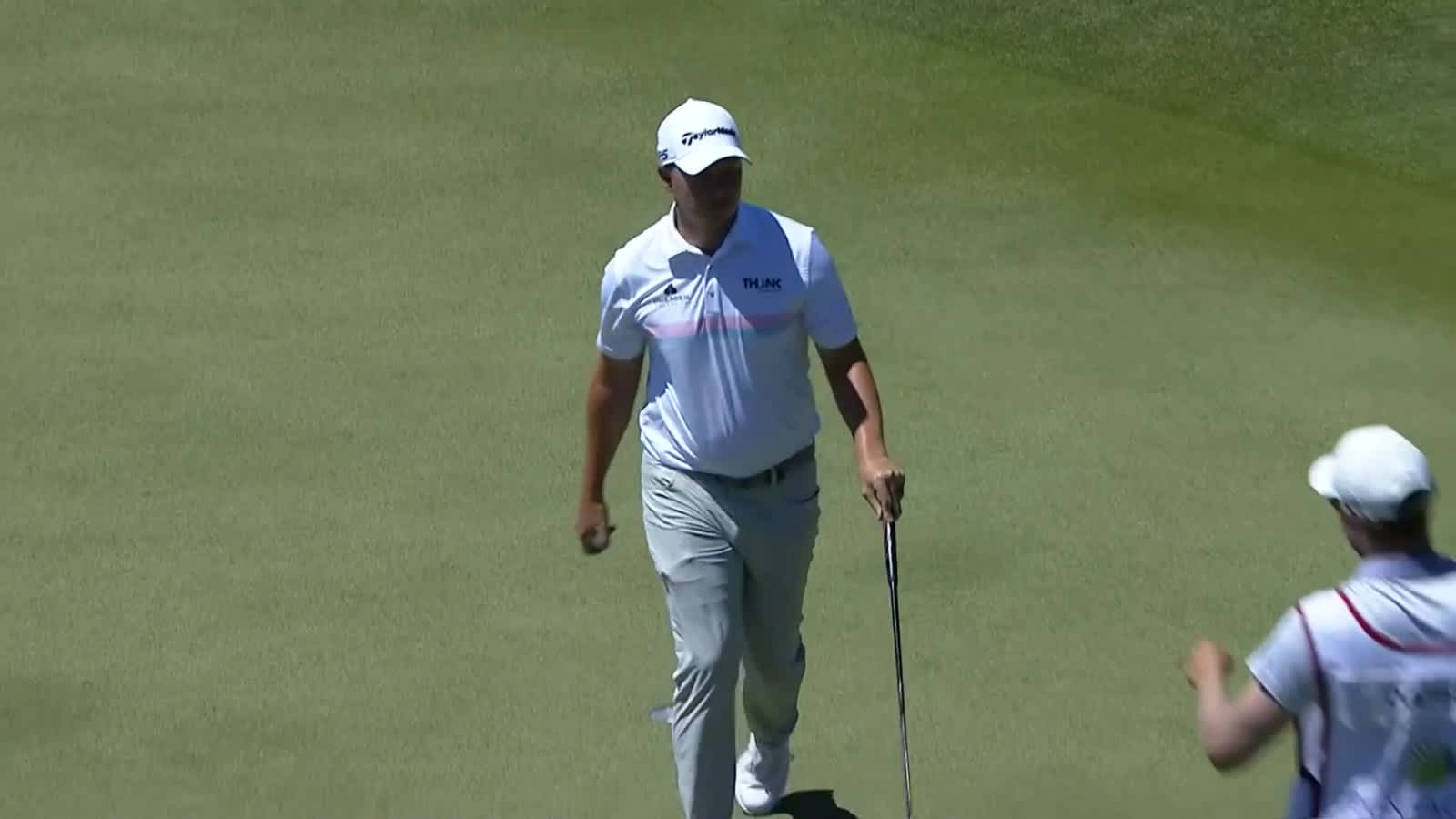 MJ Daffue makes birdie on No. 14 at Corales Puntacana