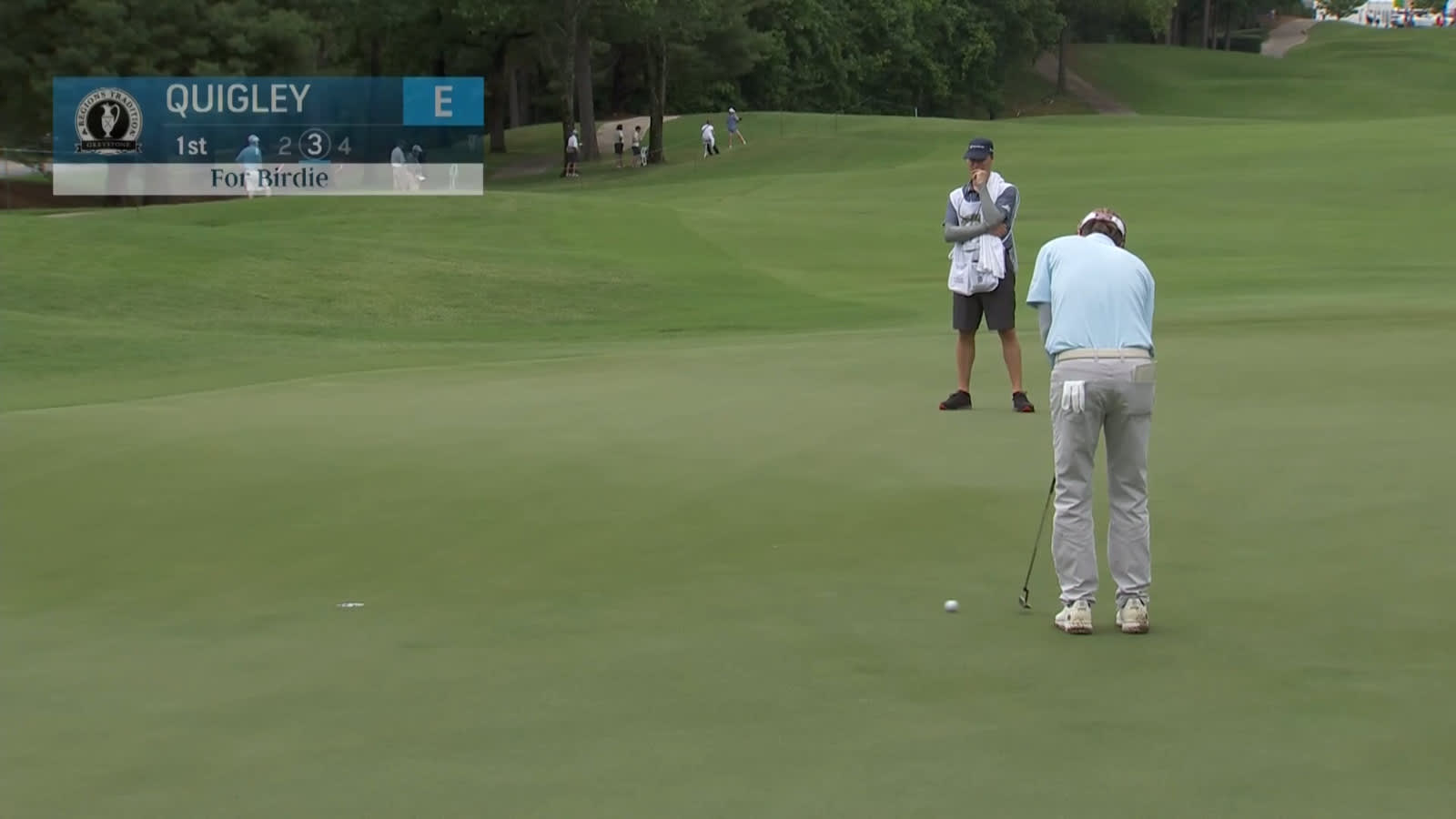 Brett Quigley sinks the birdie on No. 1 at Tradition