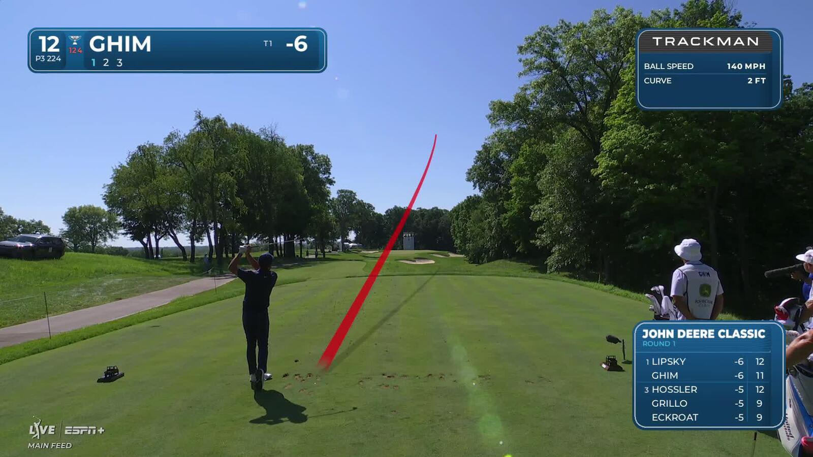 Doug Ghim makes birdie on No. 12 at John Deere