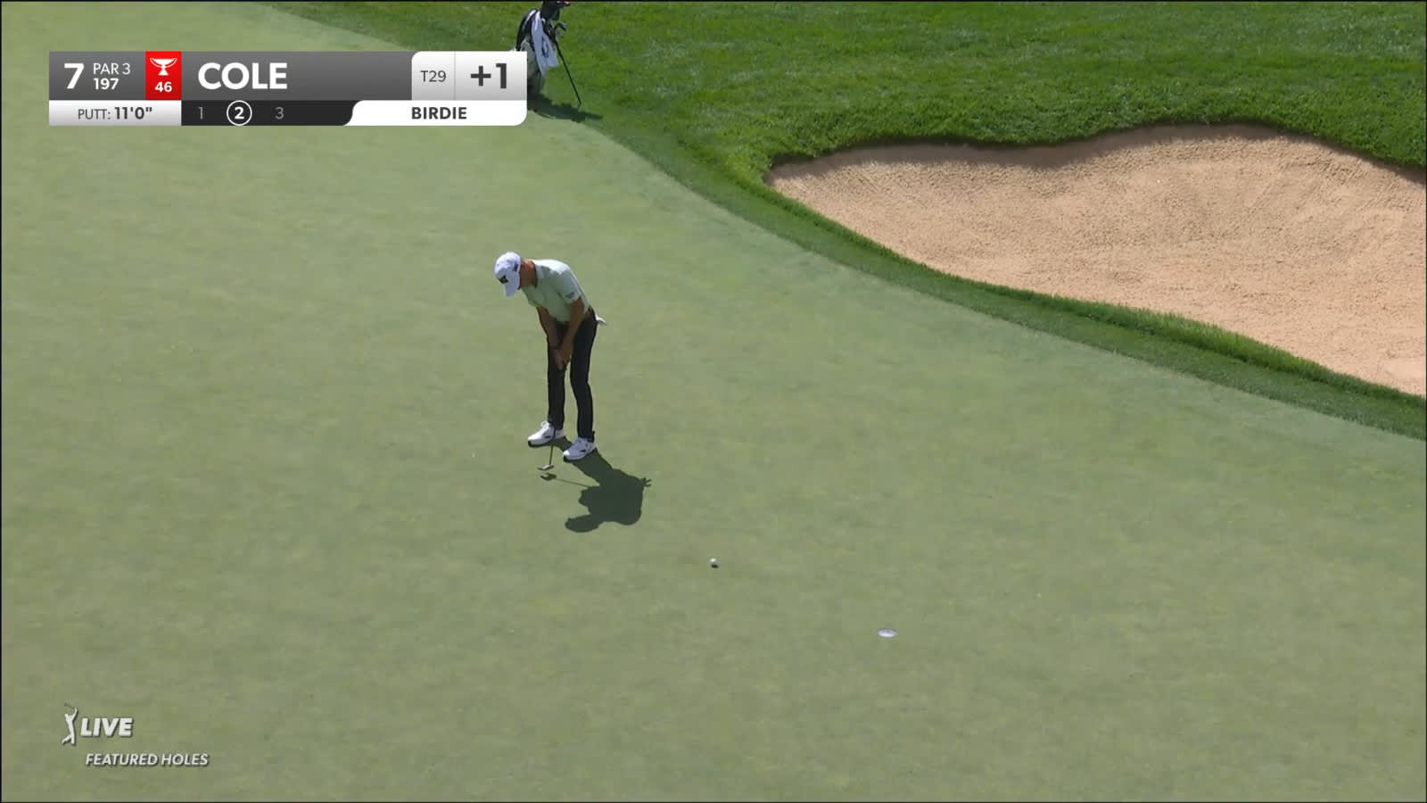 Eric Cole buries 11-footer for birdie at BMW Championship
