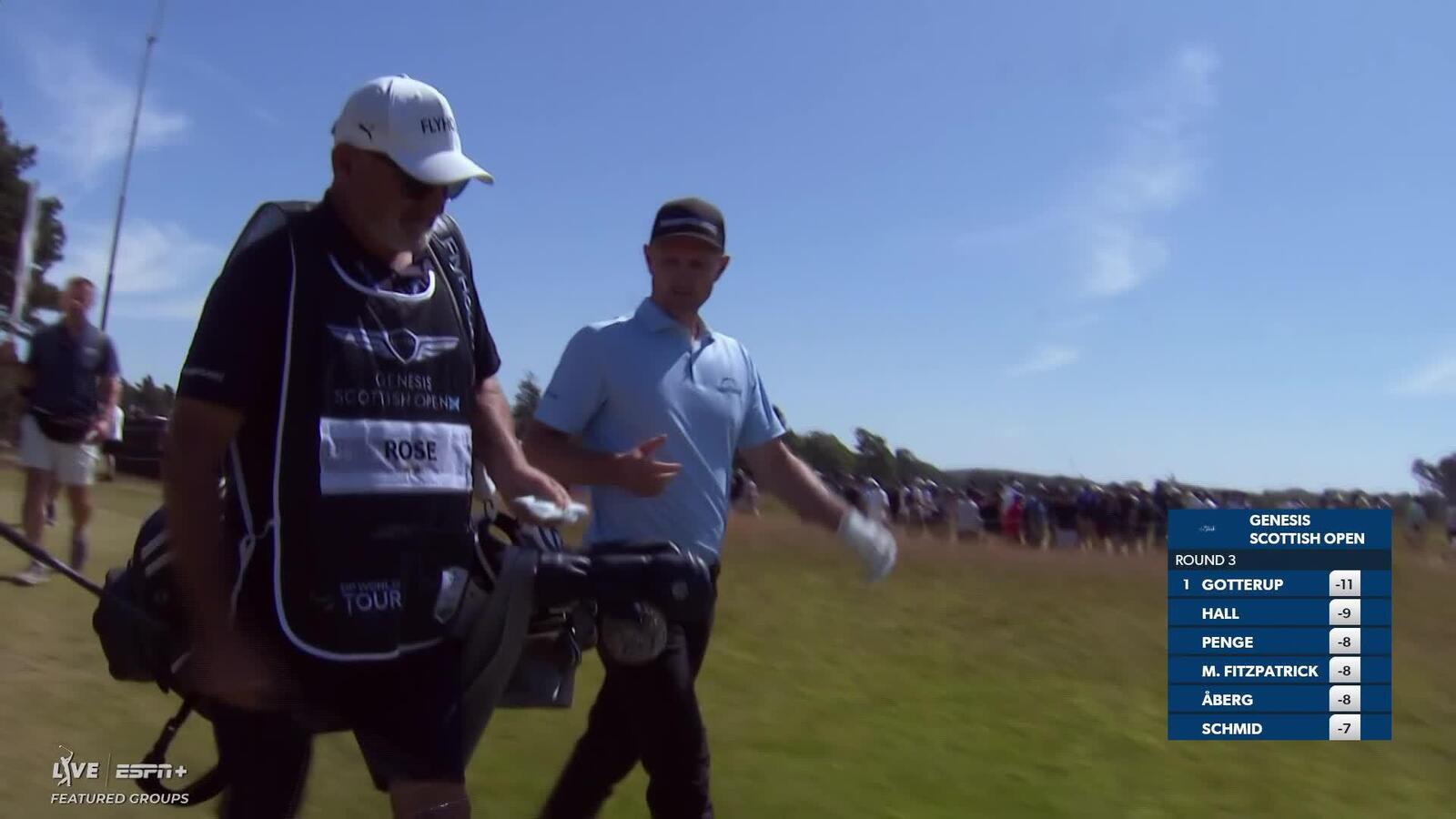 Justin Rose makes birdie on No. 5 at Genesis Scottish Open