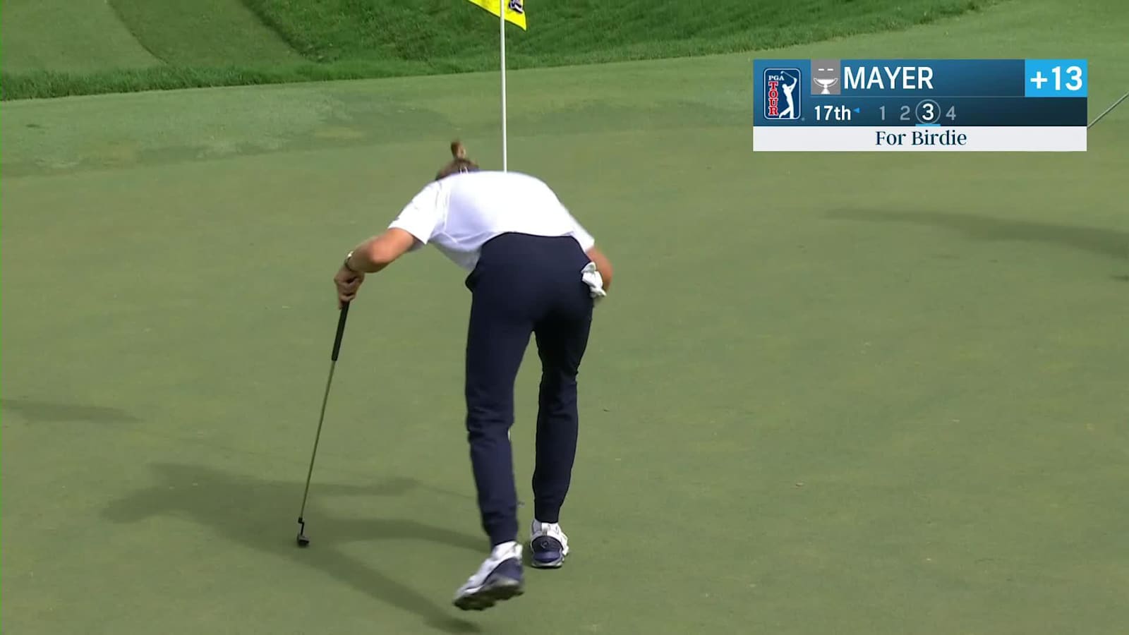 Jon Mayer makes birdie on No. 17 at Wyndham