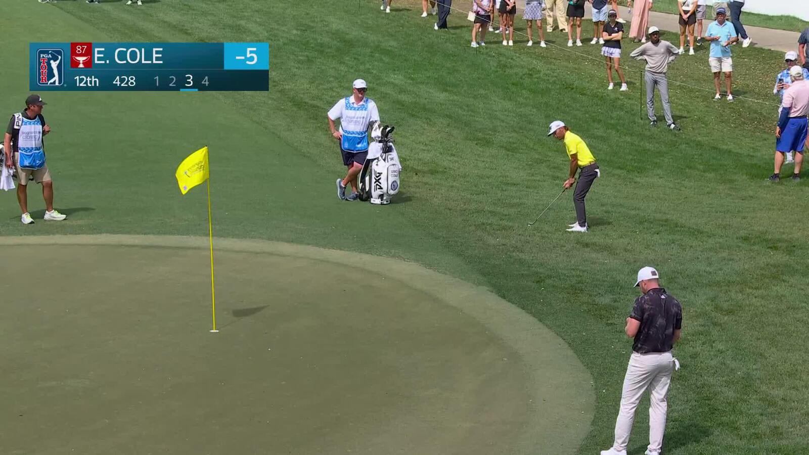 Eric Cole sinks 27-foot birdie putt on No. 12 at Cognizant Classic