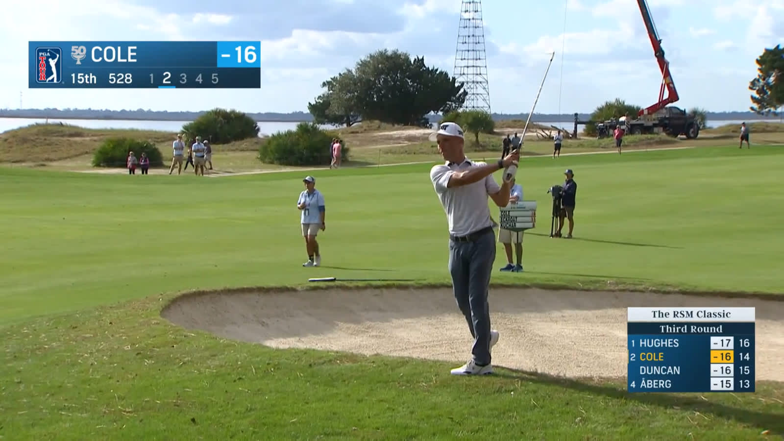 Eric Cole's impressive approach leads to eagle at The RSM Classic