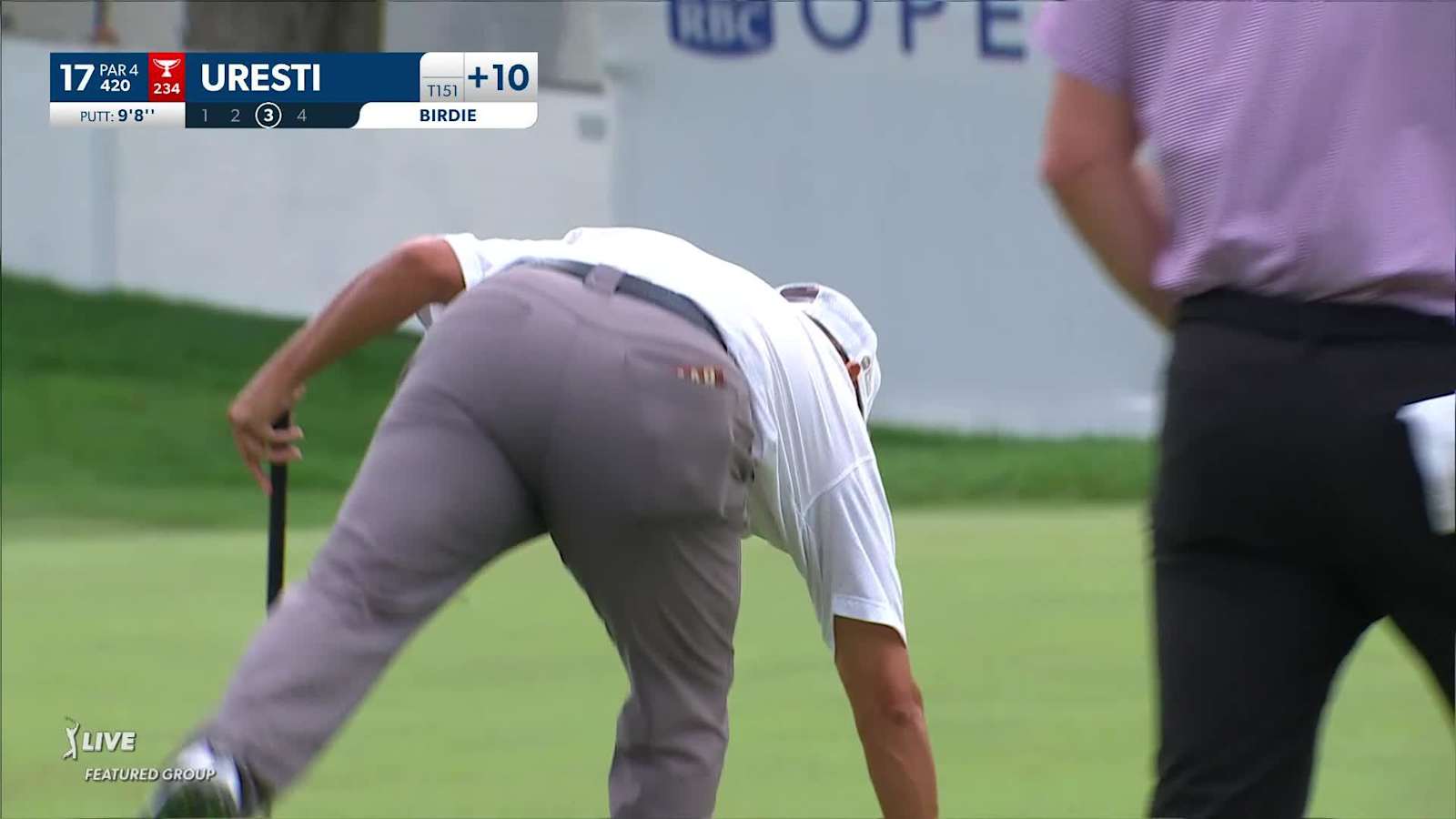 Omar Uresti makes birdie on No. 17 at RBC Canadian