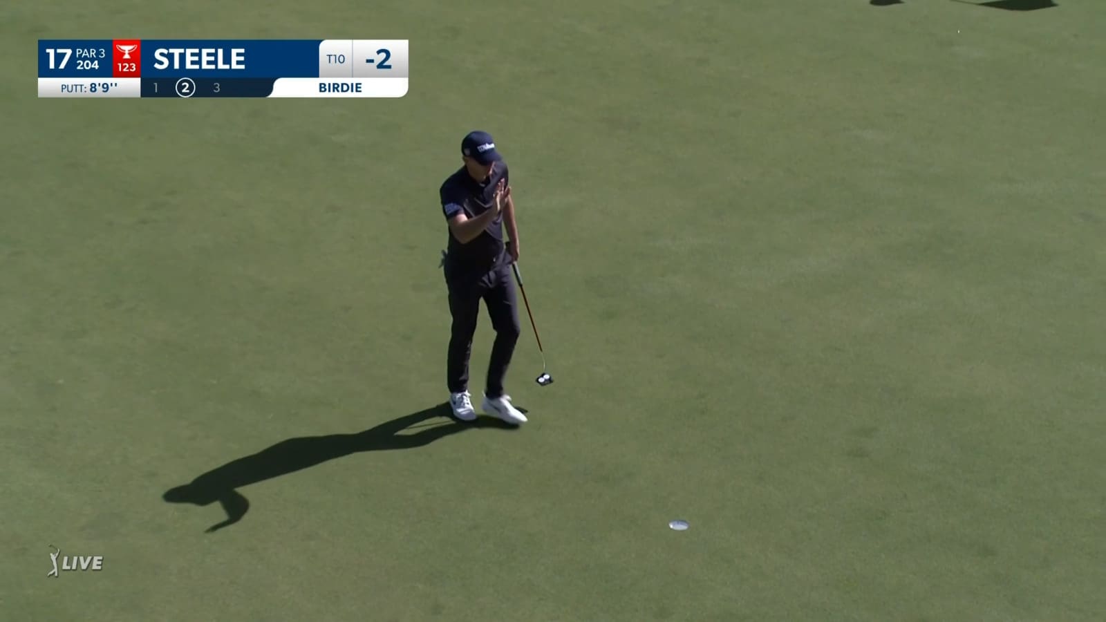 Brendan Steele makes 8-foot putt for birdie at Sony Open