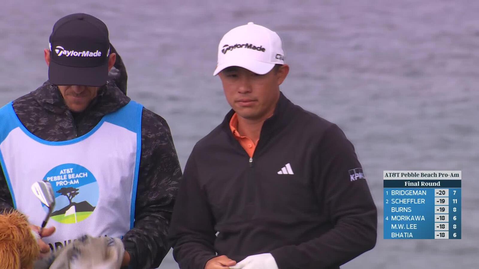 Collin Morikawa hits 109-yard tee shot to 5 feet, sets up birdie on No. 7 at AT&T Pebble Beach