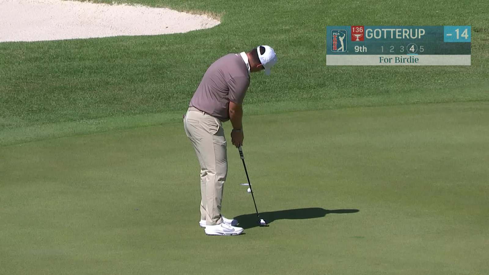 Chris Gotterup makes birdie on No. 9 at Puerto Rico