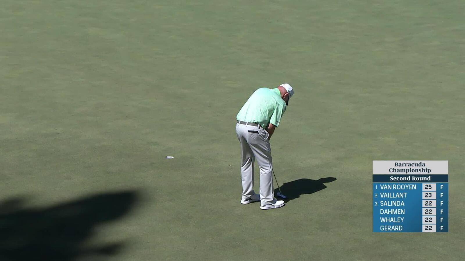 Tommy Gainey makes birdie on No. 15 at Barracuda