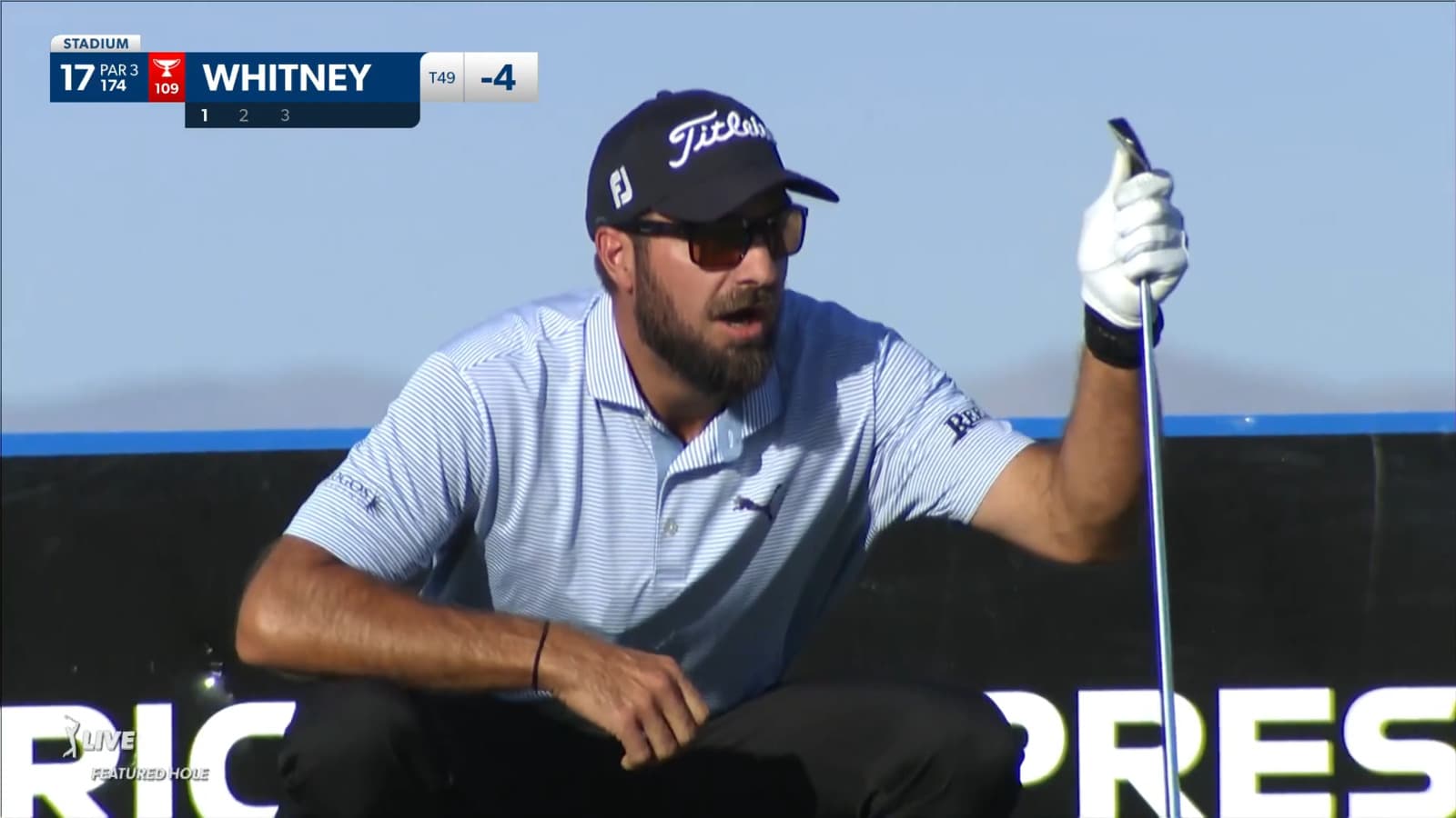 Tom Whitney nearly aces No. 17 with tee shot to within a foot at The American Express
