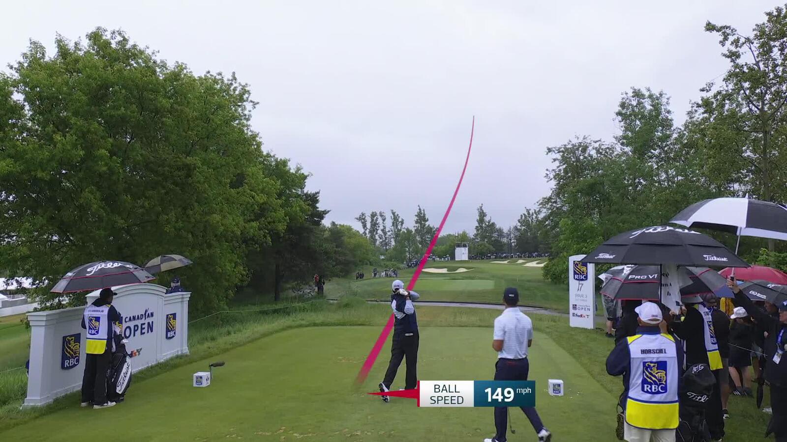 Sudarshan Yellamaraju hits tee shot to 9 feet, sets up birdie on No. 7 at RBC Canadian