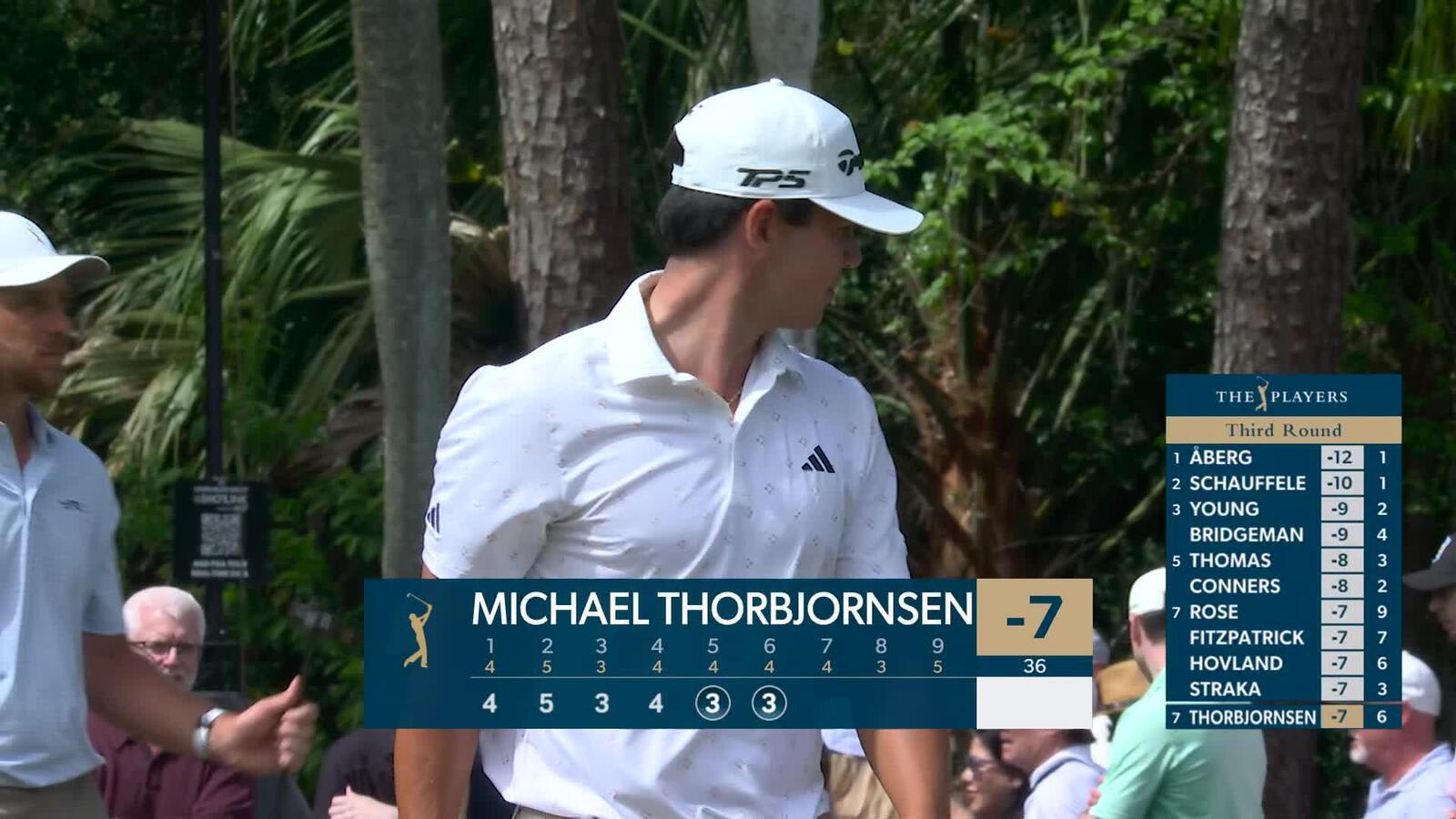 Michael Thorbjornsen hits 136-yard approach to 6 feet, sets up birdie on No. 6 at THE PLAYERS