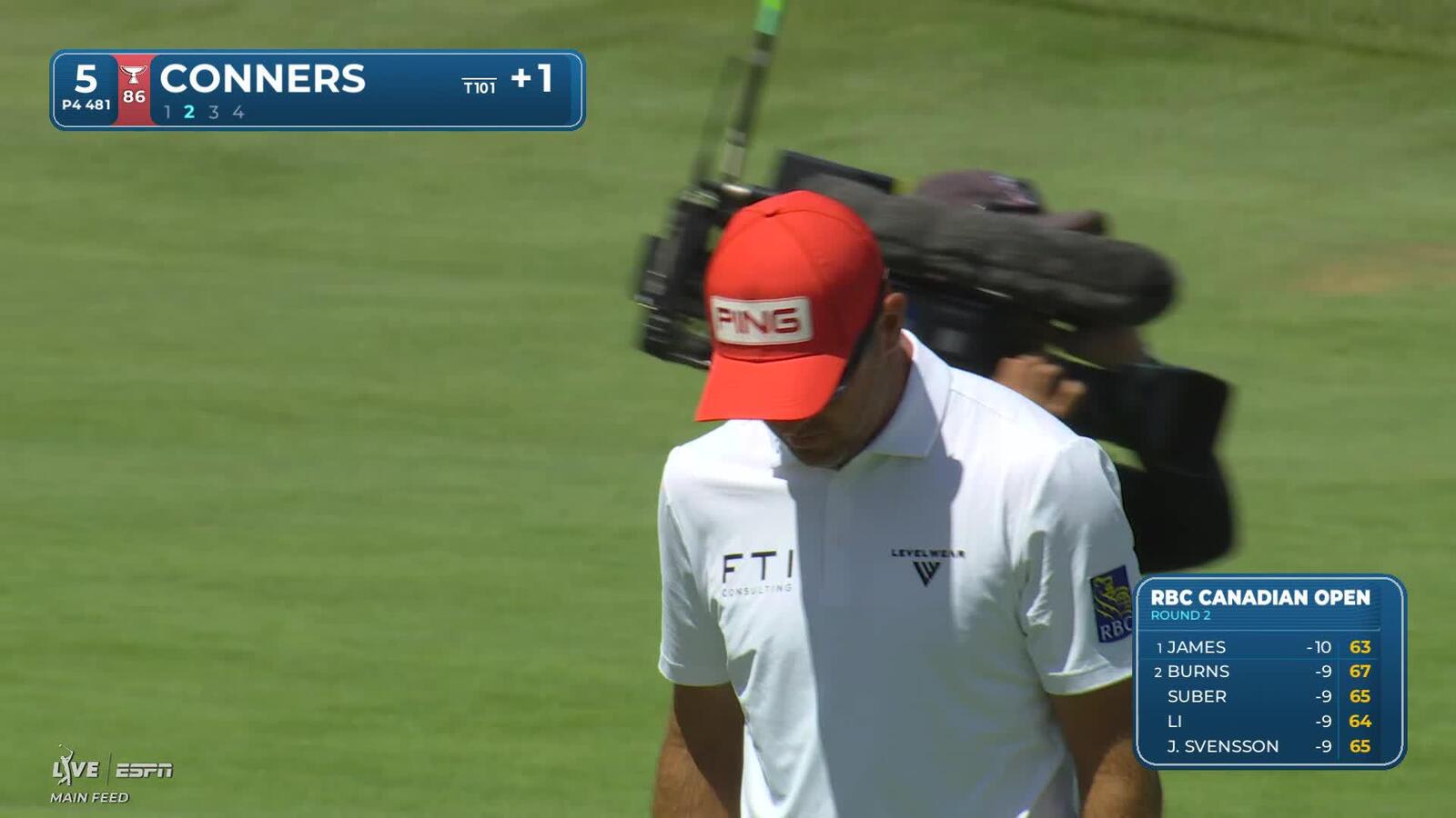 Corey Conners's 134-yard approach sets up birdie on No. 5 at RBC Canadian
