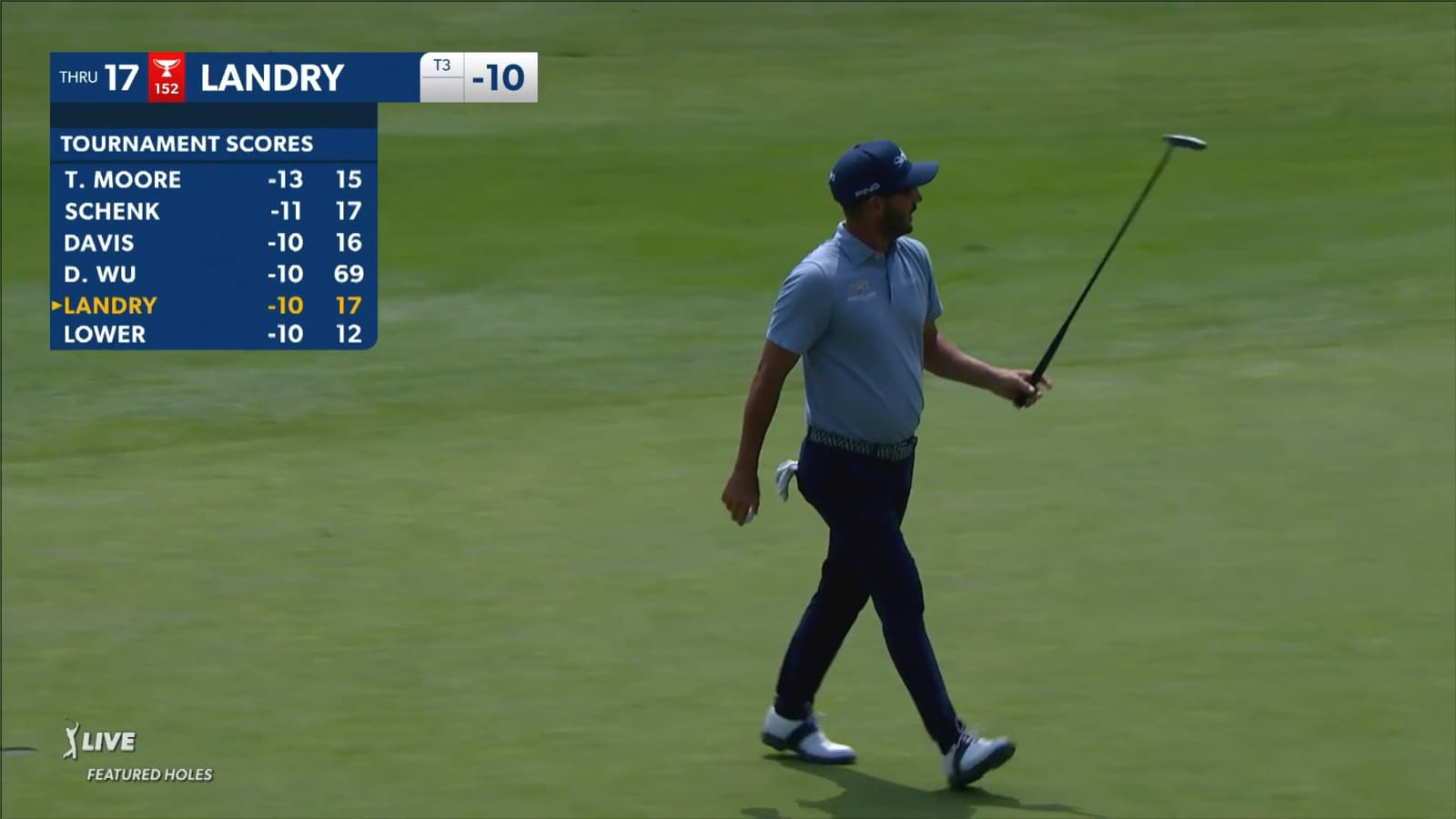 Andrew Landry wedges approach in close at Rocket Mortgage