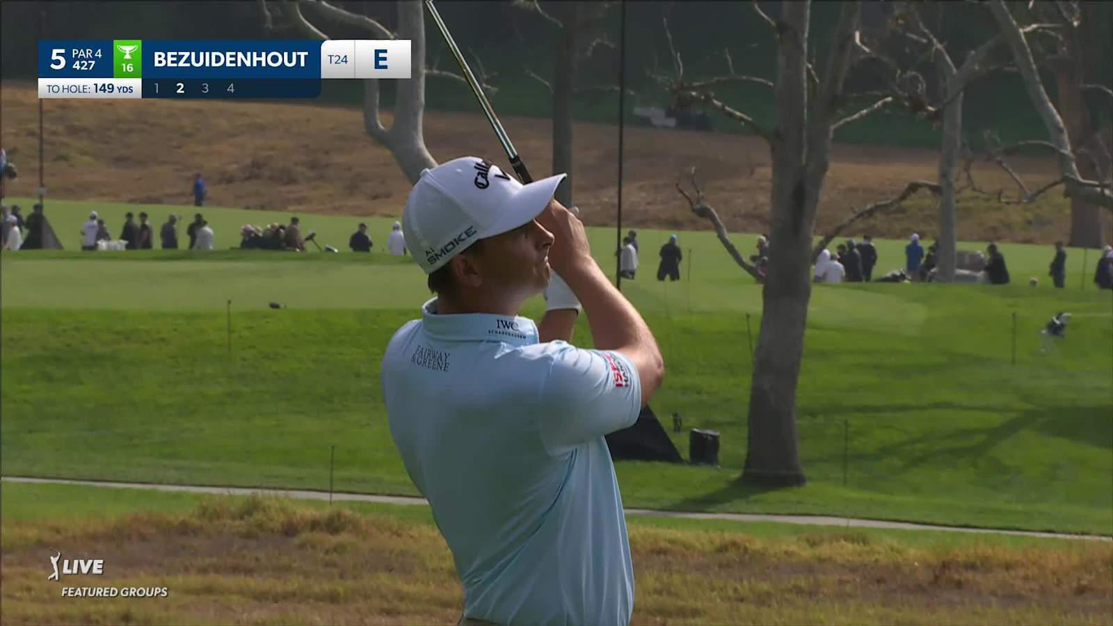 Christiaan Bezuidenhout's nice shot out of fairway rough leads to birdie at Genesis