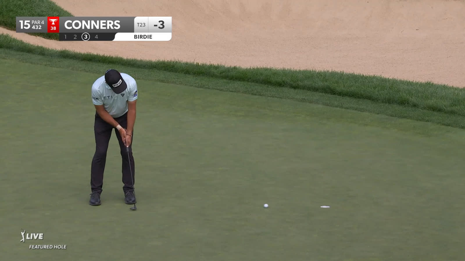 Corey Conners slides in birdie putt at BMW Championship