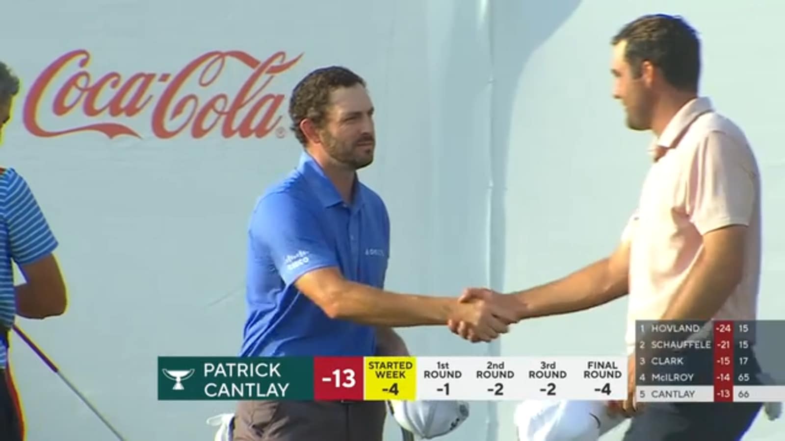 Patrick Cantlay makes birdie on No. 18 at TOUR Championship