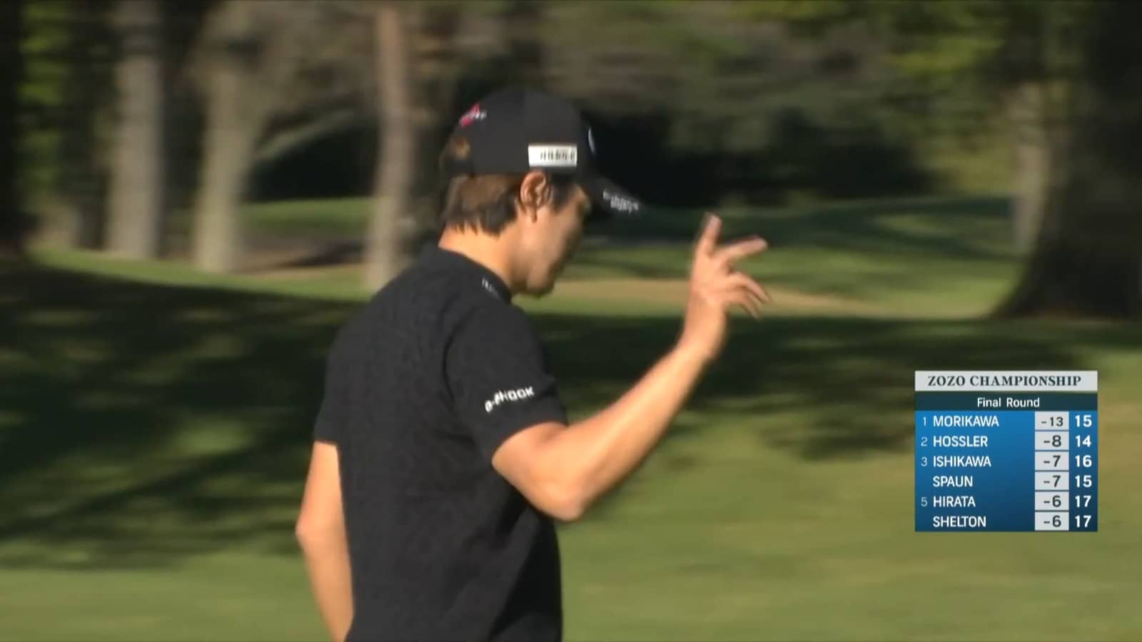 Ryo Ishikawa pours-in long range birdie putt at ZOZO CHAMPIONSHIP