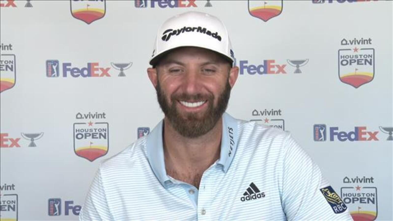 Dustin Johnson on his COVID-19 recovery prior to the Vivint Houston Open