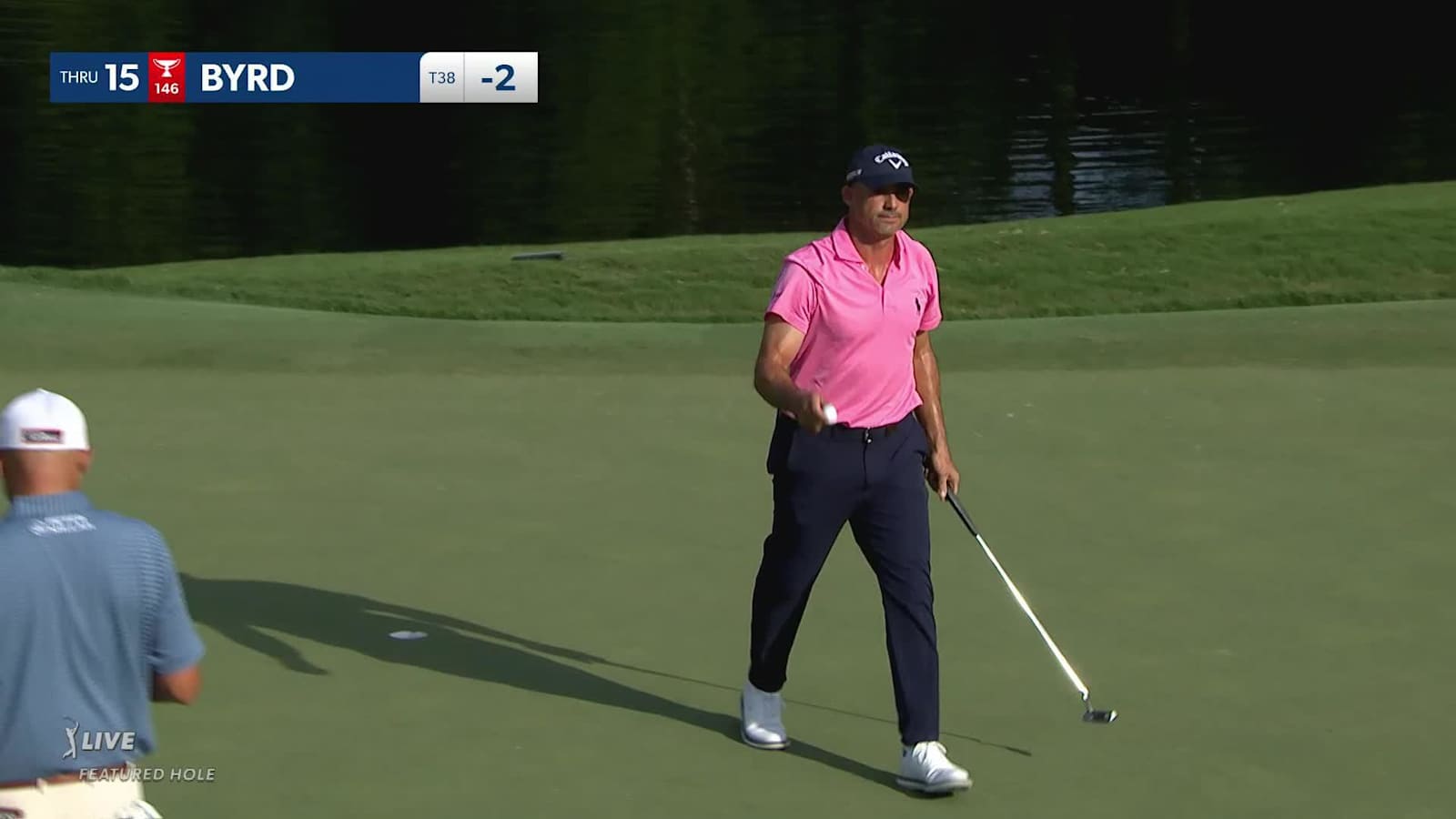 Jonathan Byrd rolls in birdie putt at Wyndham