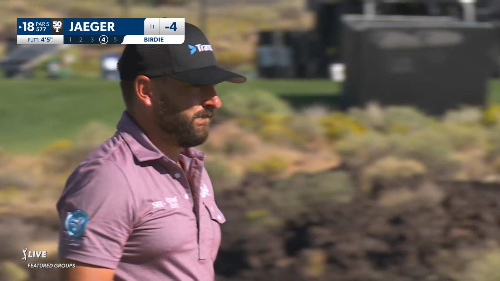 Stephan Jaeger makes birdie on No. 18 at Black Desert