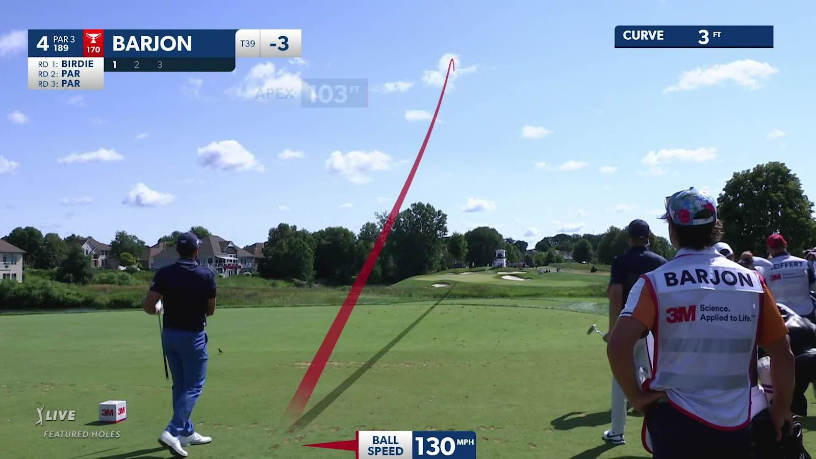 Paul Barjon sticks tee shot to set up birdie at 3M Open