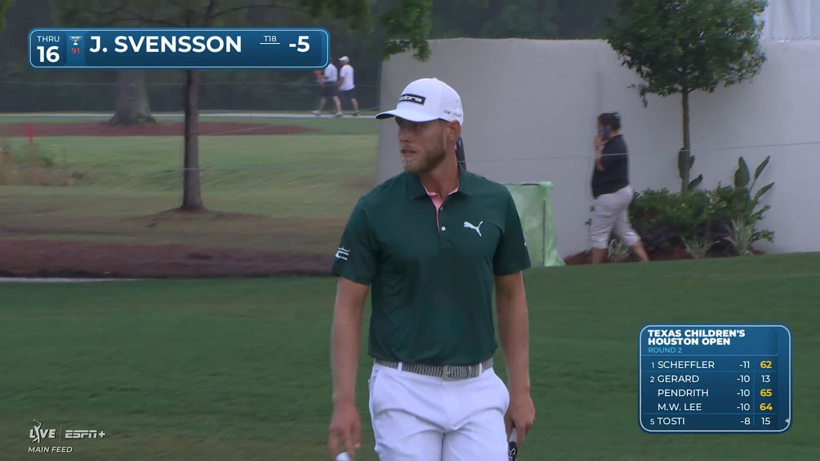 Jesper Svensson makes birdie on No. 16 at Houston Open