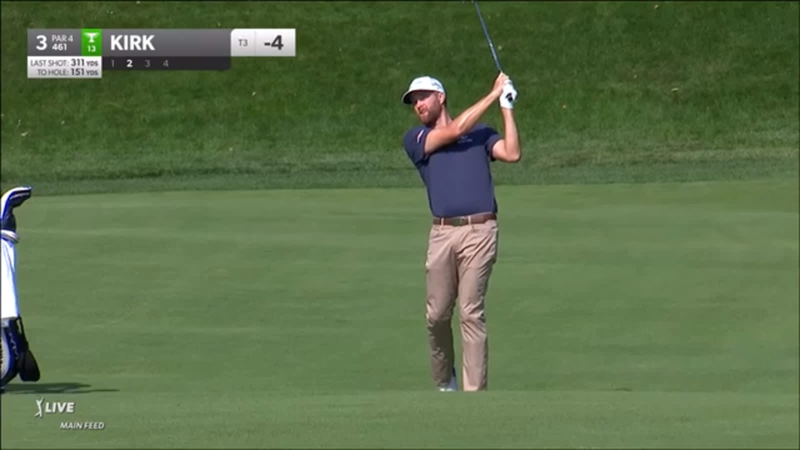 Chris Kirk throws a dart from 151-yards leading to birdie at BMW Championship