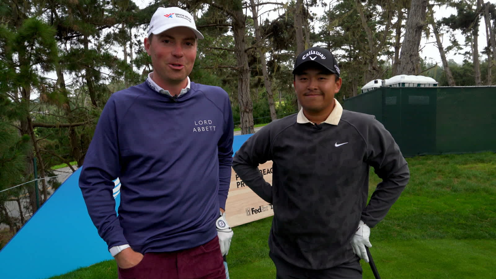 Kevin Yu and Ben Griffin practice at AT&T Pebble Beach Pro-Am