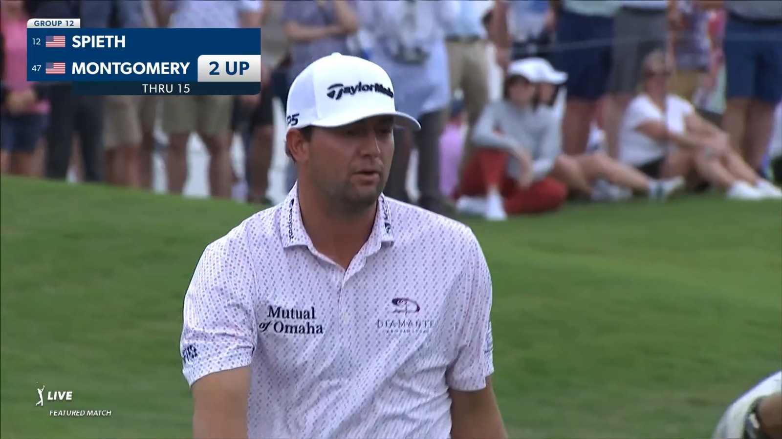 Taylor Montgomery converts approach to 9-feet to win the hole at WGC-Dell Match Play