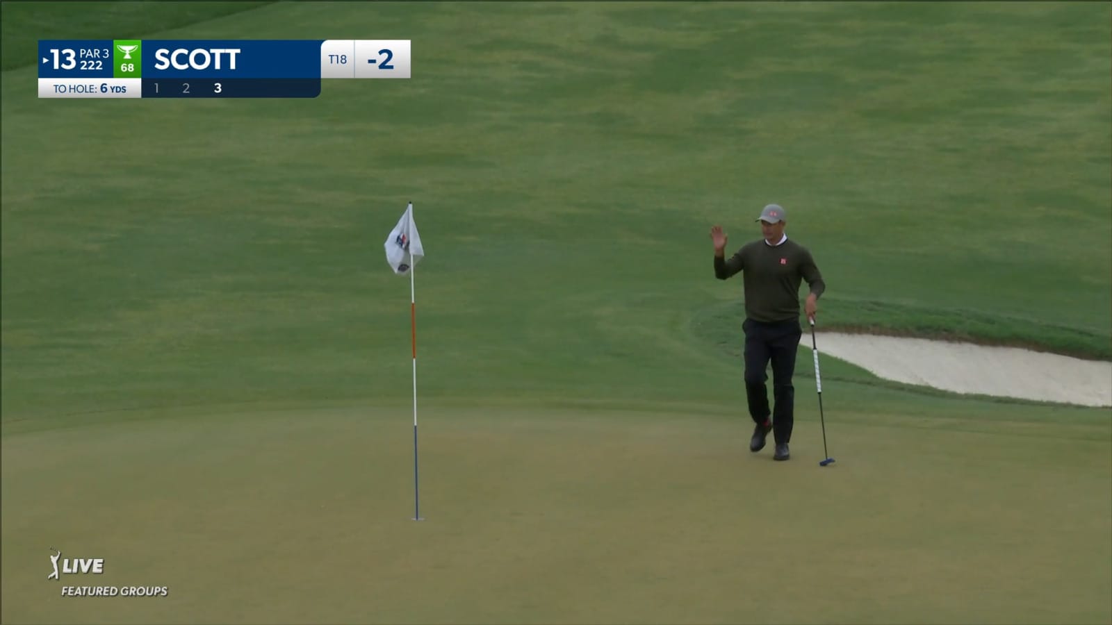 Adam Scott's par-saving putt from the fringe at Valero