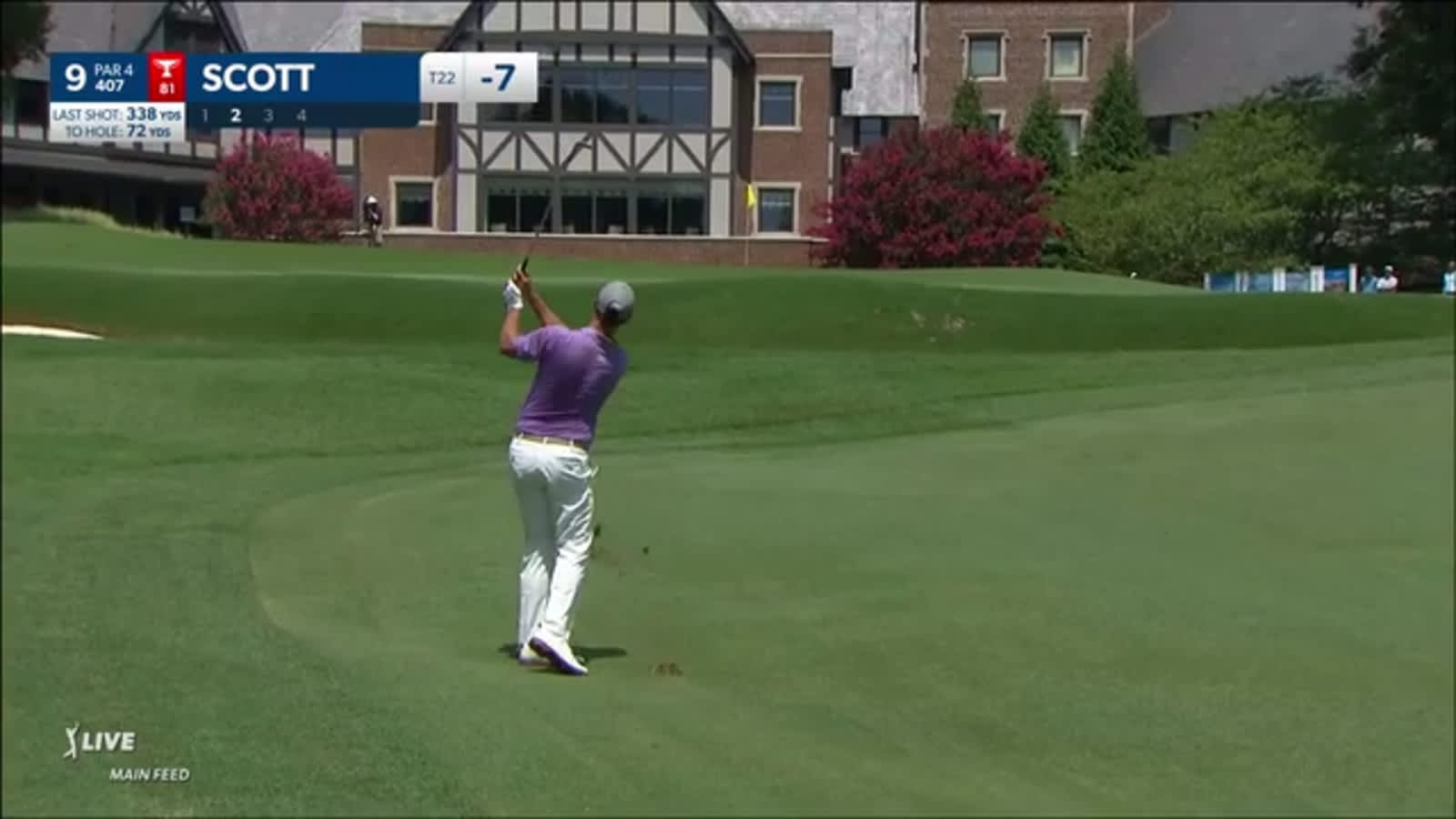 Adam Scott sticks iron tight to set up birdie at Wyndham