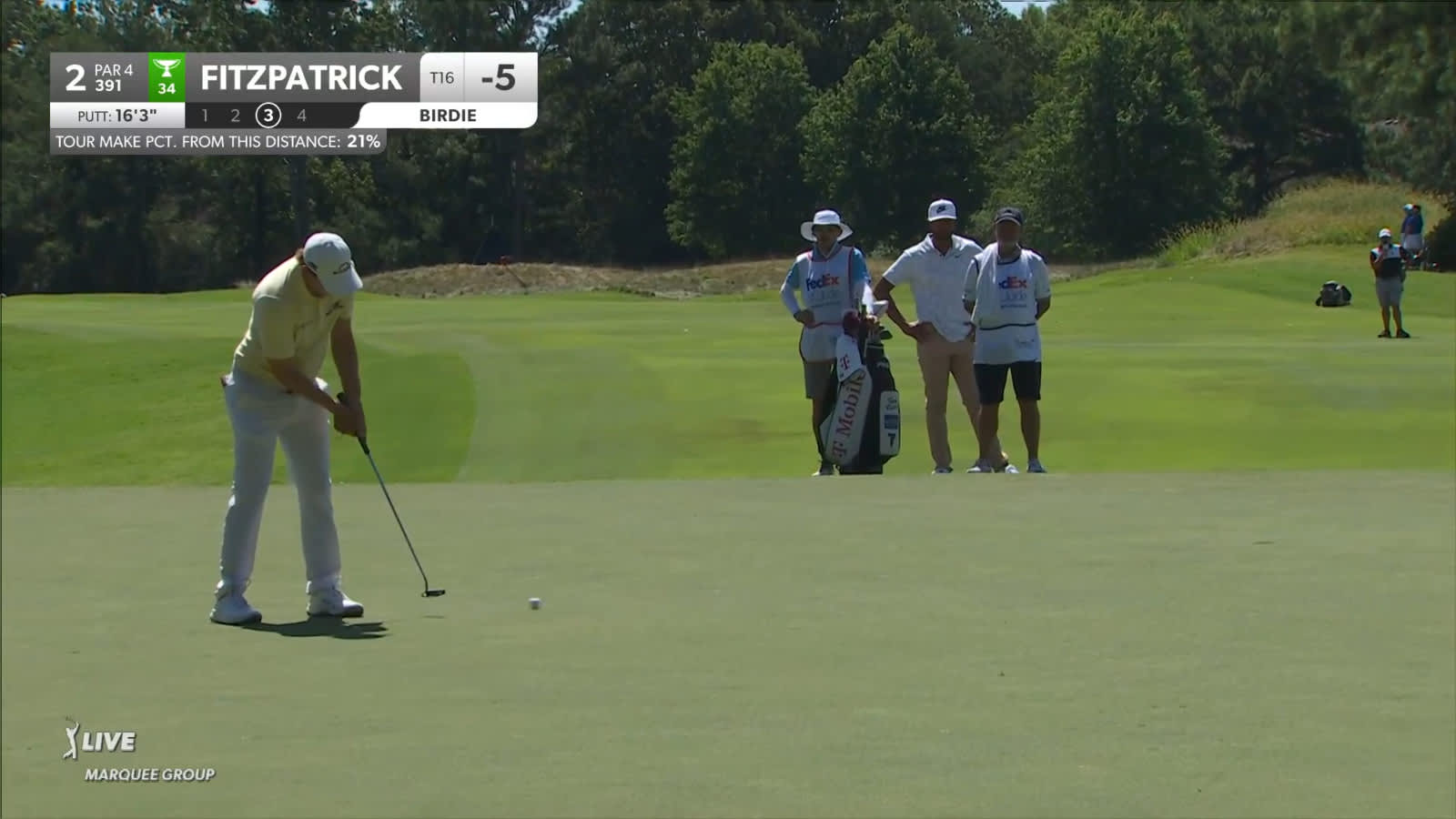 Matt Fitzpatrick makes 16-footer for birdie at FedEx St. Jude