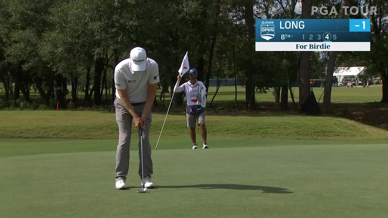 Adam Long sinks short birdie putt at Vivint Houston Open