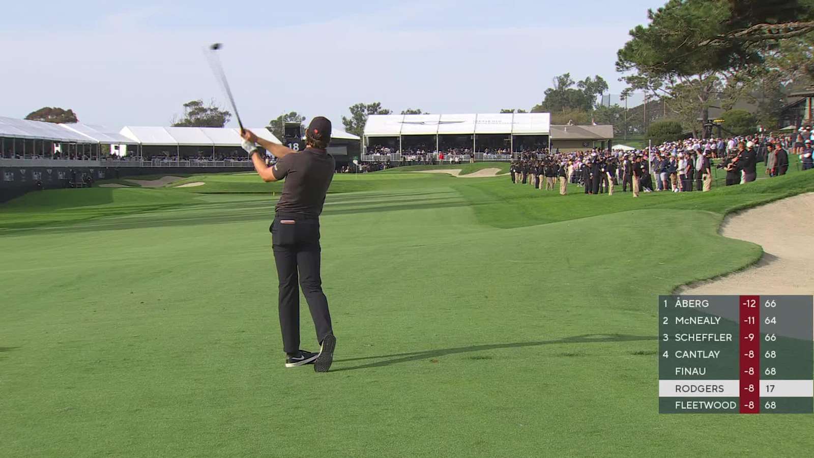 Patrick Rodgers makes birdie on No. 18 at The Genesis