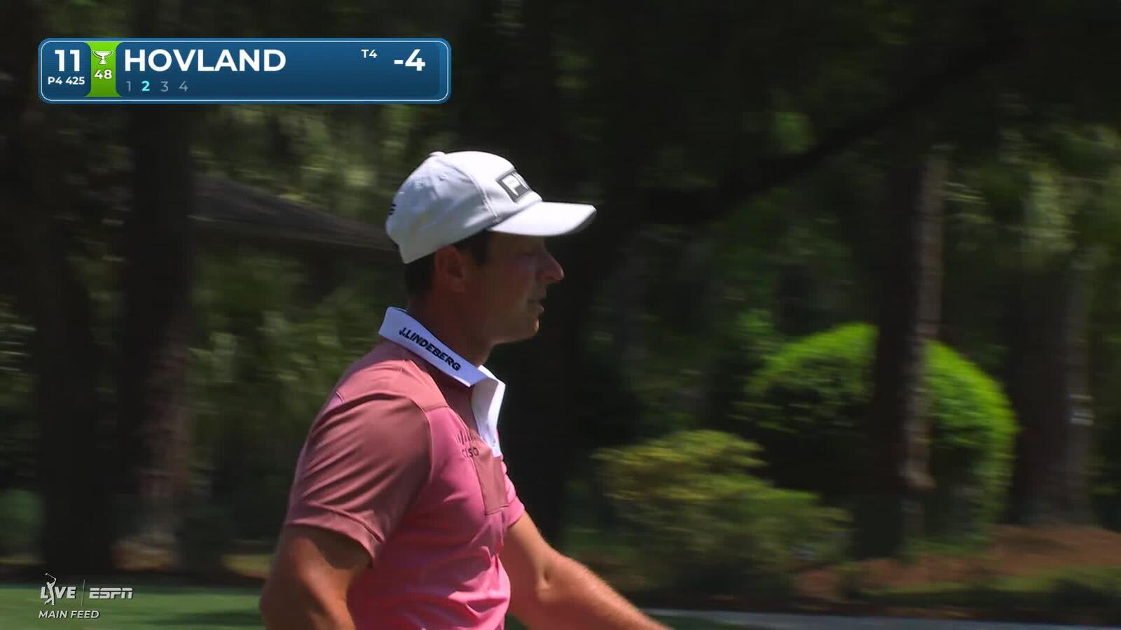 Viktor Hovland makes birdie on No. 11 at RBC Heritage