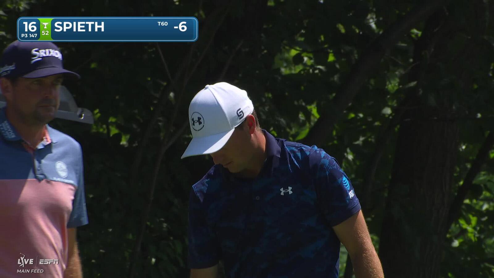 Jordan Spieth hits tee shot to 14 feet, sets up birdie on No. 16 at John Deere