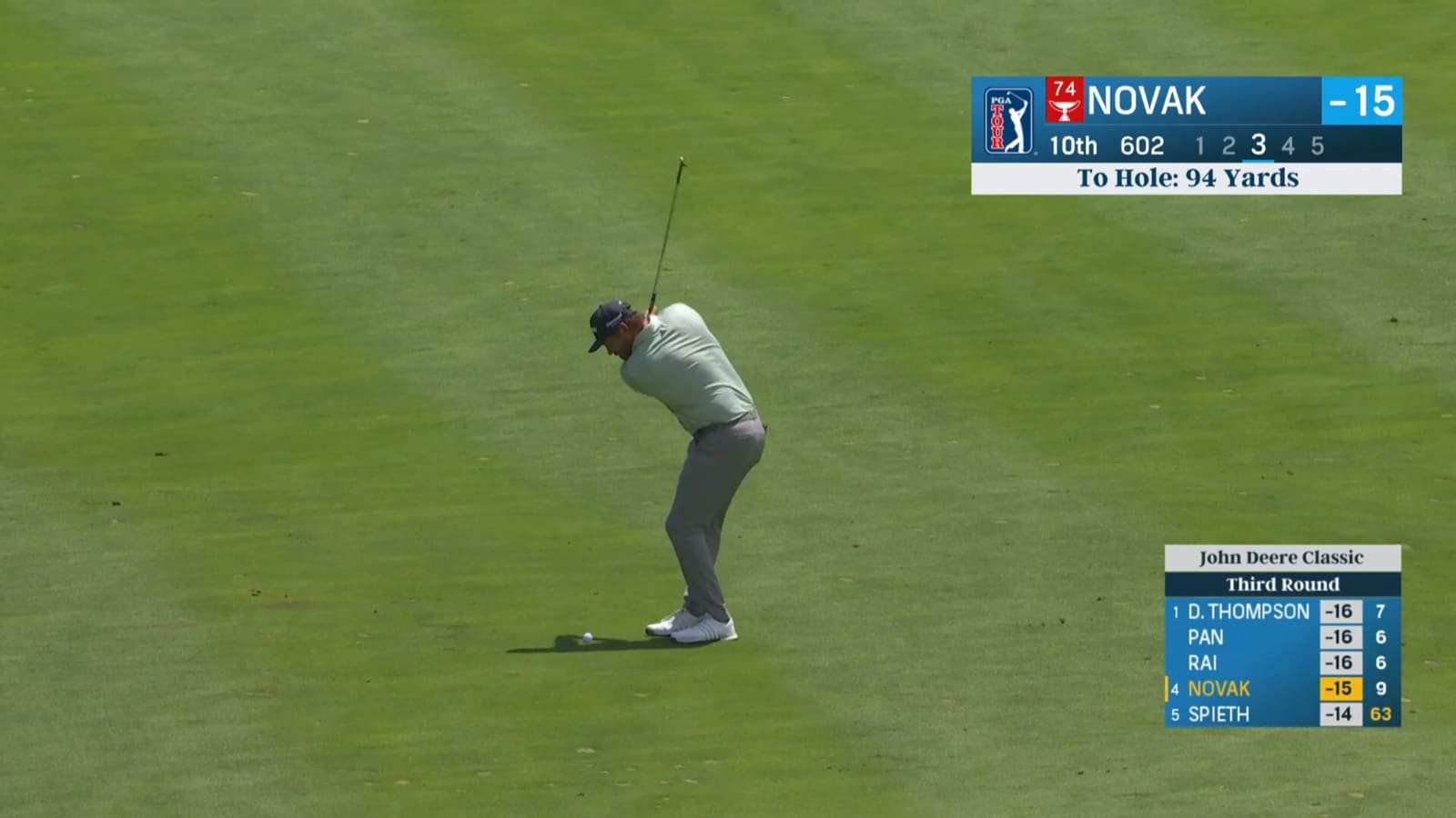 Andrew Novak makes birdie at John Deere