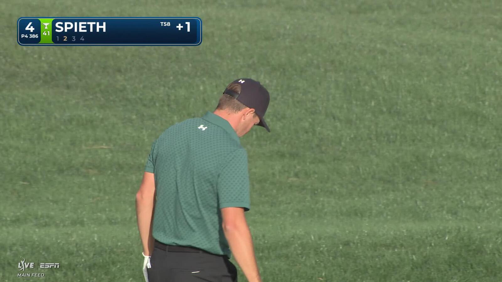 Jordan Spieth hits 114-yard approach to 4 feet, sets up birdie on No. 4 at THE PLAYERS