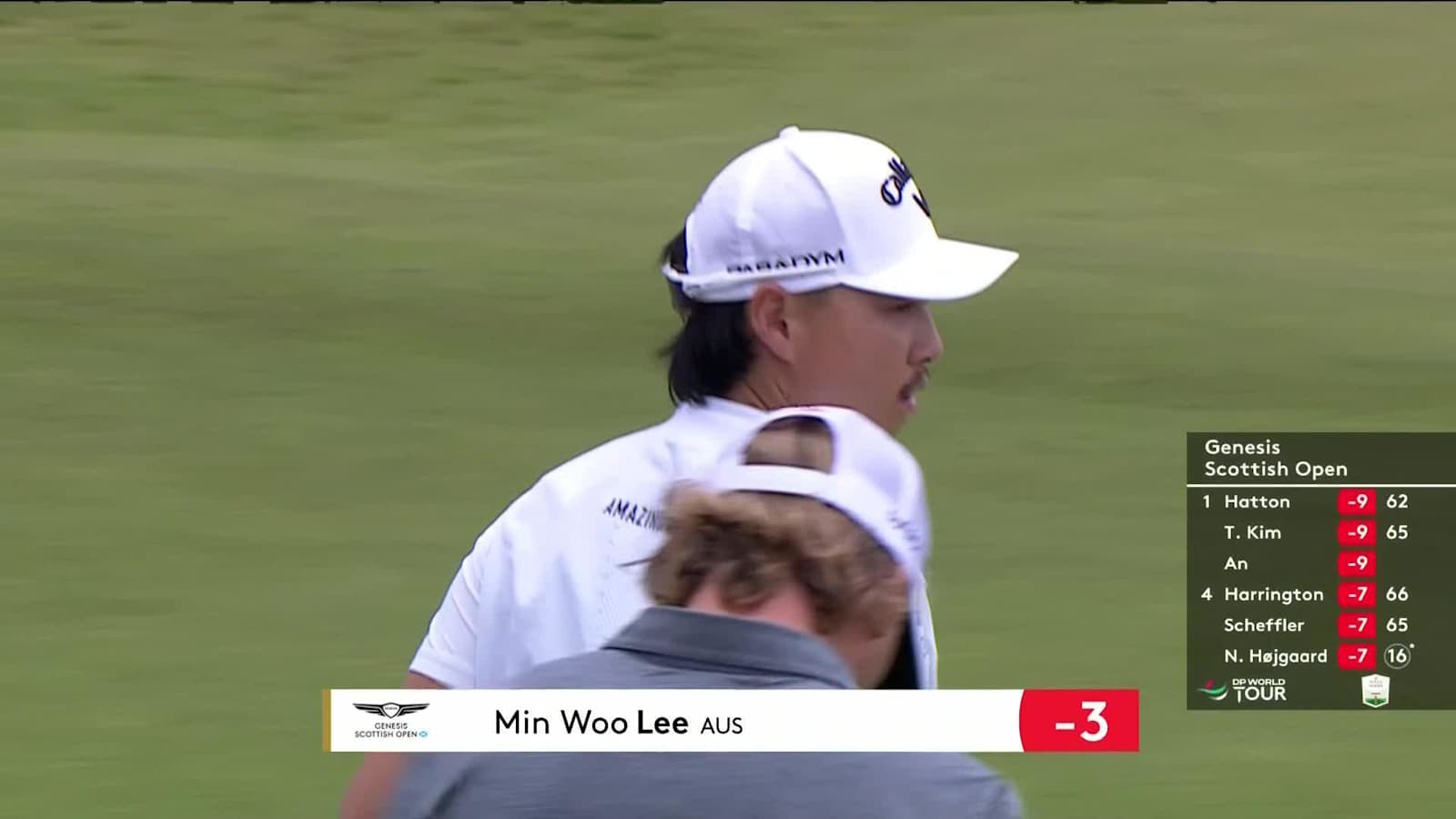 Min Woo Lee makes birdie on No. 1 at Genesis Scottish Open