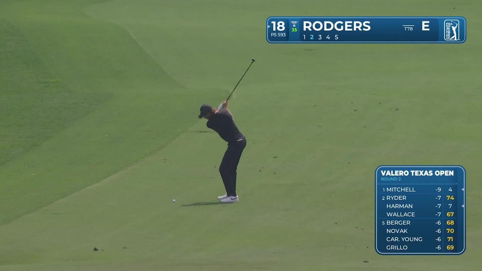 Patrick Rodgers goes for the green and makes birdie at Valero