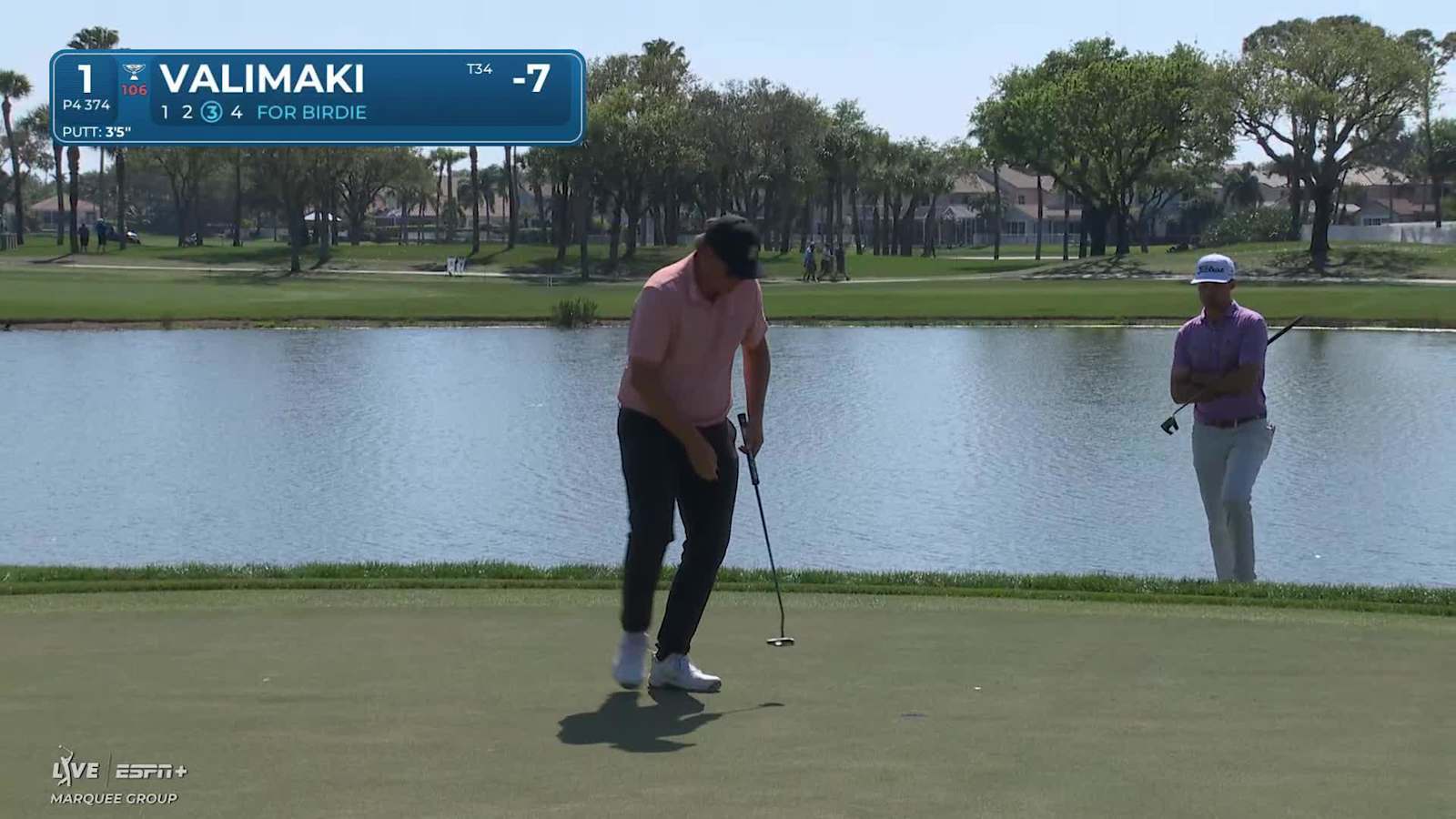 Sami Valimaki converts for birdie at Cognizant Classic
