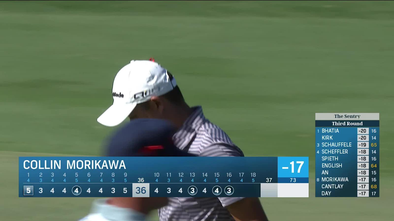 Collin Morikawa's hole-high wedge and birdie at Sentry