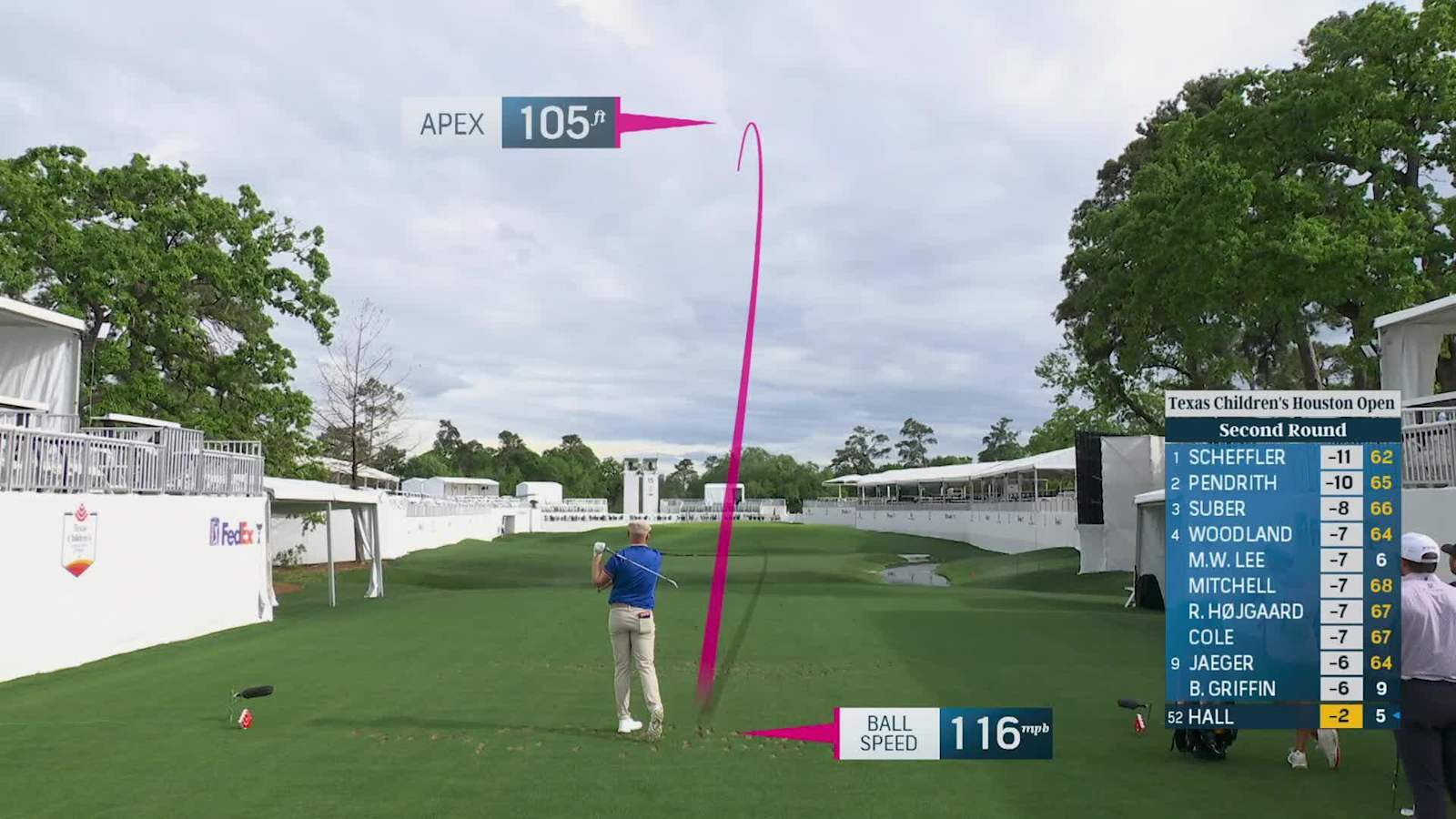 Harry Hall turns over draw with tee shot to set up birdie at Houston Open