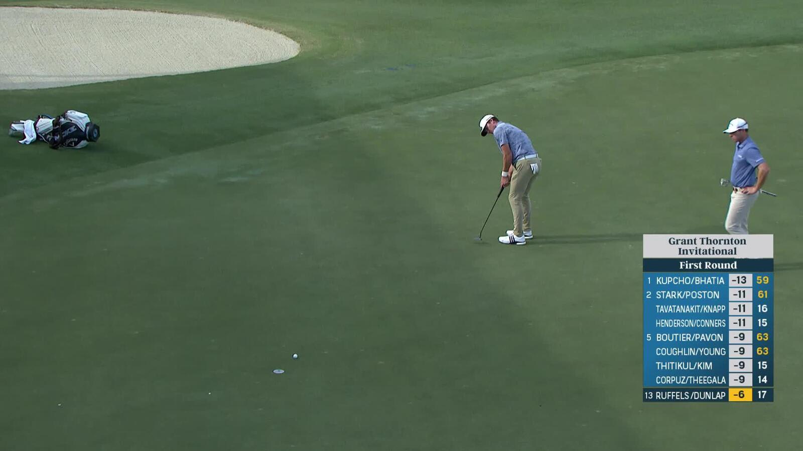 Nick Dunlap sends in birdie putt at Grant Thornton