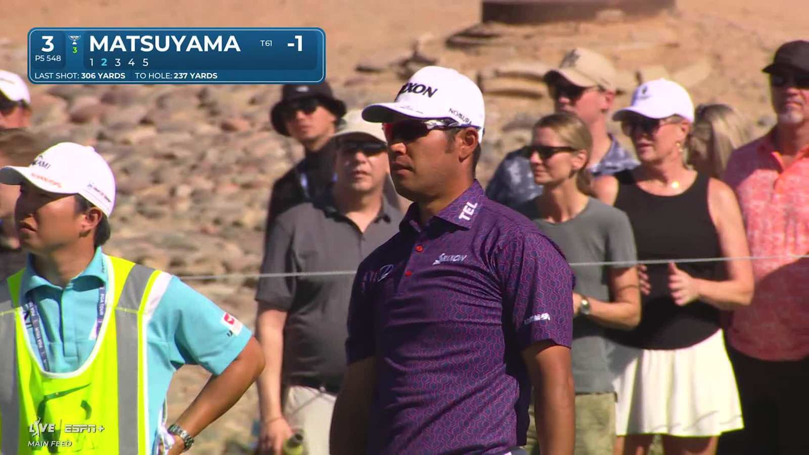 Hideki Matsuyama reaches green in two and makes birdie at WM Phoenix Open