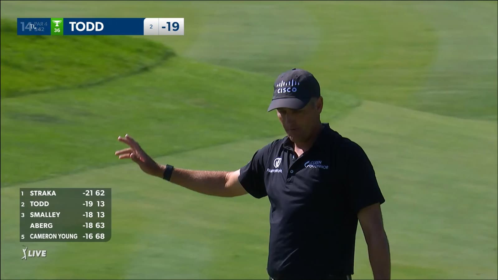 Brendon Todd drains 13-footer for birdie at John Deere